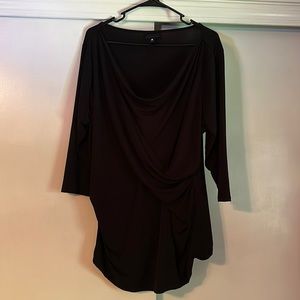 Black womens crossover blouse
